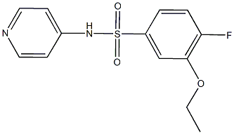 3-ethoxy-4-fluoro-N-(4-pyridinyl)benzenesulfonamide Struktur