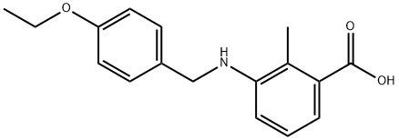 3-[(4-ethoxybenzyl)amino]-2-methylbenzoic acid Struktur