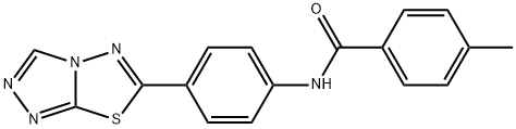 4-methyl-N-(4-[1,2,4]triazolo[3,4-b][1,3,4]thiadiazol-6-ylphenyl)benzamide Structure