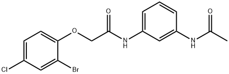 N-[3-(acetylamino)phenyl]-2-(2-bromo-4-chlorophenoxy)acetamide Struktur