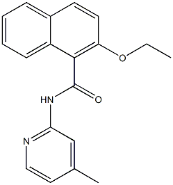 2-ethoxy-N-(4-methyl-2-pyridinyl)-1-naphthamide Struktur