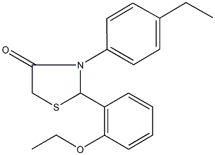 2-(2-ethoxyphenyl)-3-(4-ethylphenyl)-1,3-thiazolidin-4-one Struktur