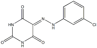 2,4,5,6(1H,3H)-pyrimidinetetrone 5-[(3-chlorophenyl)hydrazone] Struktur