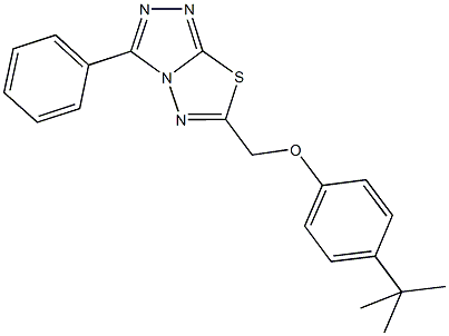 4-tert-butylphenyl (3-phenyl[1,2,4]triazolo[3,4-b][1,3,4]thiadiazol-6-yl)methyl ether Struktur