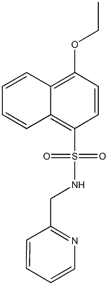 4-ethoxy-N-(2-pyridinylmethyl)-1-naphthalenesulfonamide Struktur