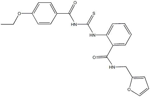 2-({[(4-ethoxybenzoyl)amino]carbothioyl}amino)-N-(2-furylmethyl)benzamide Struktur