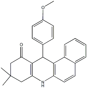 12-(4-methoxyphenyl)-9,9-dimethyl-8,9,10,12-tetrahydrobenzo[a]acridin-11(7H)-one Struktur