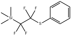 trimethyl(1,1,2,2-tetrafluoro-2-(phenylthio)ethyl)silane Struktur