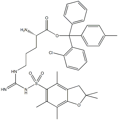 H-ARG(PBF)-2-CHLOROTRITYL RESIN, , 結(jié)構(gòu)式