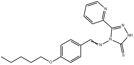 4-[(E)-(4-pentoxyphenyl)methylideneamino]-3-pyridin-2-yl-1H-1,2,4-triazole-5-thione Struktur