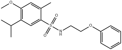 4-methoxy-2-methyl-N-(2-phenoxyethyl)-5-propan-2-ylbenzenesulfonamide Structure