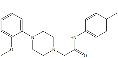 N-(3,4-dimethylphenyl)-2-[4-(2-methoxyphenyl)piperazin-1-yl]acetamide Structure