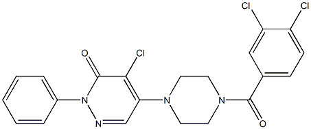 4-chloro-5-[4-(3,4-dichlorobenzoyl)piperazin-1-yl]-2-phenylpyridazin-3-one Structure