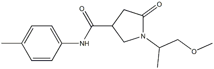 1-(1-methoxypropan-2-yl)-N-(4-methylphenyl)-5-oxopyrrolidine-3-carboxamide Structure