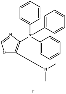 [5-(dimethylamino)-1,3-oxazol-4-yl]-triphenylphosphanium iodide Struktur
