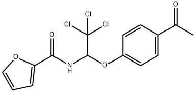 N-[1-(4-acetylphenoxy)-2,2,2-trichloroethyl]furan-2-carboxamide Struktur