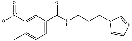 N-(3-imidazol-1-ylpropyl)-4-methyl-3-nitrobenzamide Struktur