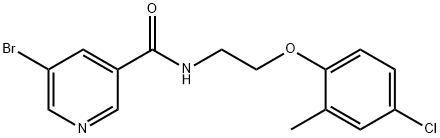 5-bromo-N-[2-(4-chloro-2-methylphenoxy)ethyl]pyridine-3-carboxamide Structure