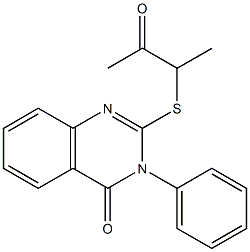 2-(3-oxobutan-2-ylsulfanyl)-3-phenylquinazolin-4-one Structure