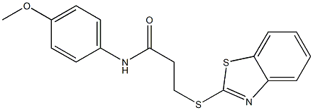3-(1,3-benzothiazol-2-ylsulfanyl)-N-(4-methoxyphenyl)propanamide Structure