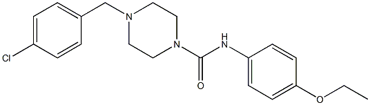 4-[(4-chlorophenyl)methyl]-N-(4-ethoxyphenyl)piperazine-1-carboxamide Structure