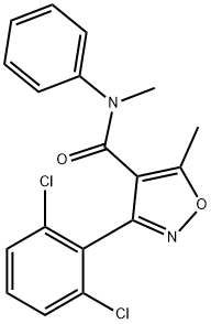 3-(2,6-dichlorophenyl)-N,5-dimethyl-N-phenyl-1,2-oxazole-4-carboxamide Structure