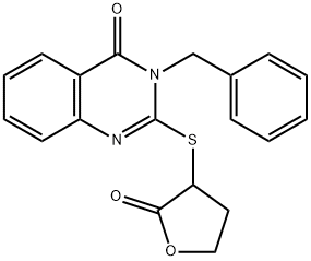 3-benzyl-2-(2-oxooxolan-3-yl)sulfanylquinazolin-4-one Structure