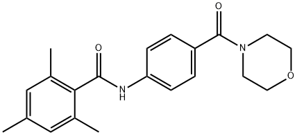 2,4,6-trimethyl-N-[4-(morpholine-4-carbonyl)phenyl]benzamide Structure