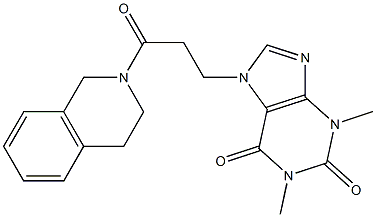 7-[3-(3,4-dihydro-1H-isoquinolin-2-yl)-3-oxopropyl]-1,3-dimethylpurine-2,6-dione Structure