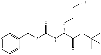 2-BenzyloxycarbonylaMino-5-hydroxy-pentanoicacidtert-butylester Struktur