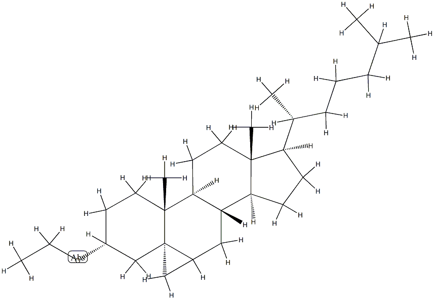 (5R)-3',6-Dihydro-3α-ethoxycyclopropa[5,6]cholestane Struktur