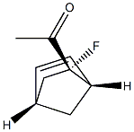 Ethanone, 1-[(1R,2R,4R)-2-fluorobicyclo[2.2.1]hept-5-en-2-yl]-, rel- (9CI) Struktur