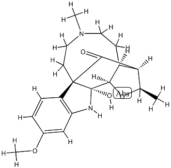 (14β,16β,19R)-16,19-Epoxy-2-hydroxy-11-methoxy-4-methyl-3,4-secocondyfolan-3-one Struktur
