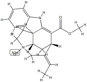 (19E)-2,16,19,20-Tetradehydro-17-methoxy-17-oxocuran 4-oxide Struktur