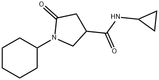 3-Pyrrolidinecarboxamide,1-cyclohexyl-N-cyclopropyl-5-oxo-(9CI) Struktur