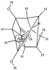 1,4,5,7-Ethanediylidenepentaleno[1,6-cd]pyran-3(1H)-one, octahydro-1,3a-dihydroxy- (9CI) Struktur
