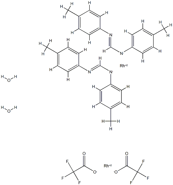 rhodium(II)(N,N'-di-4-tolylformidinate)(trifluoroacetato) Struktur