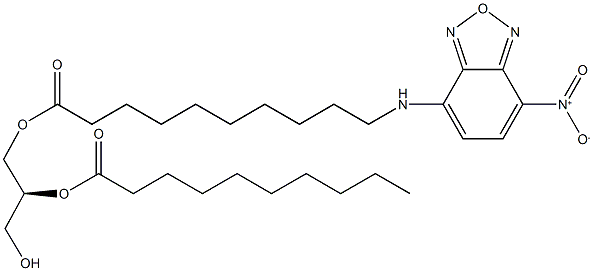 1-NBD-decanoyl-2-decanoyl-sn-Glycerol Struktur