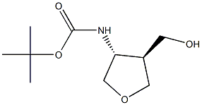 (3R,4S)-(4-Hydroxymethyl-tetrahydro-furan-3-yl)-carbamic acid tert-butyl ester, 2472560-02-2, 結(jié)構(gòu)式