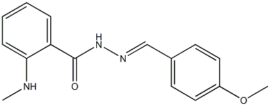 N'-[(1E)-(4-methoxyphenyl)methylidene]-2-(methylamino)benzohydrazide Struktur