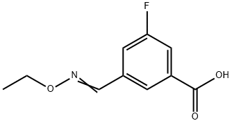 3-(ethoxy(imino)methyl)-5-fluorobenzoic acid Struktur