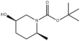 tert-butyl (2S,5R)-5-hydroxy-2-methylpiperidine-1-carboxylate Structure