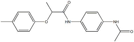 N-[4-(acetylamino)phenyl]-2-(4-methylphenoxy)propanamide Struktur