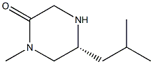 (R)-5-ISOBUTYL-1-METHYLPIPERAZIN-2-ONE Struktur