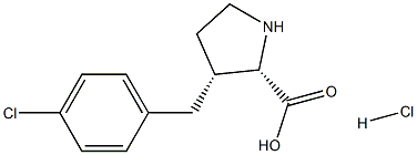 (R)-gamma-(4-chloro-benzyl)-L-proline hydrochloride Struktur