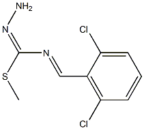 methyl N-(2,6-dichlorobenzylidene)aminomethanehydrazonothioate Struktur