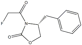 (R)-4-benzyl-3-(2-fluoroacetyl)oxazolidin-2-one Struktur
