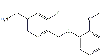 [4-(2-ethoxyphenoxymethyl)-3-fluorophenyl]methanamine Struktur