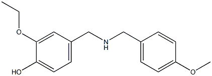 2-ethoxy-4-({[(4-methoxyphenyl)methyl]amino}methyl)phenol Struktur