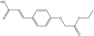 3-[4-(2-ethoxy-2-oxoethoxy)phenyl]prop-2-enoic acid Struktur
